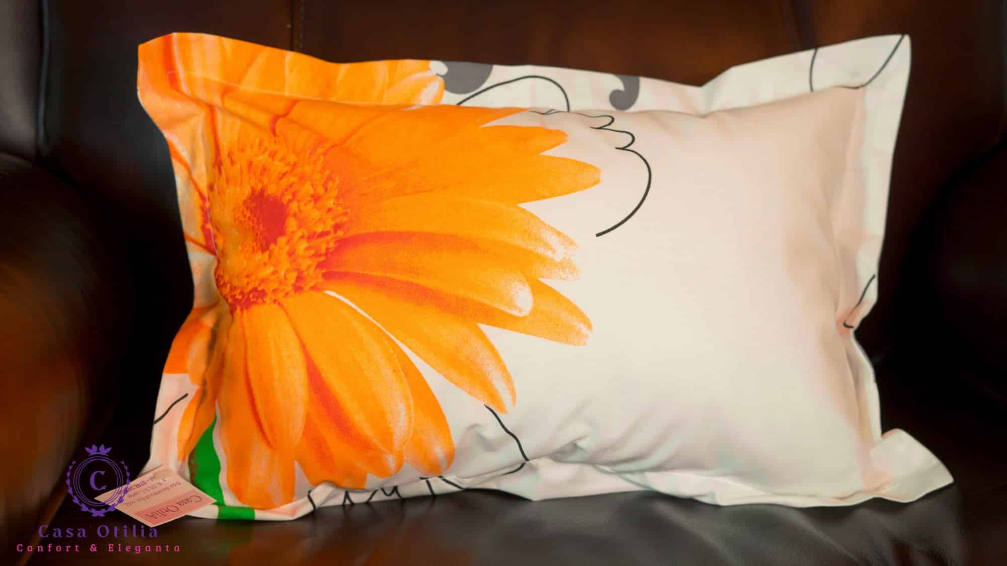 Pernuță decorative pentru copii - Crizanteme Portocalii